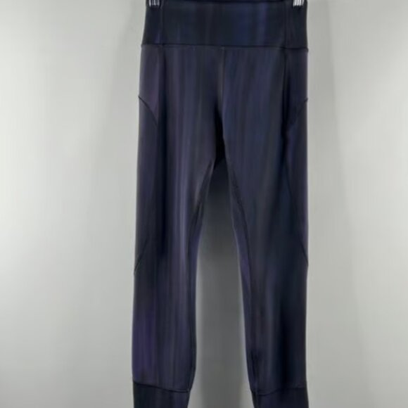 Lululemon In Movement Tight 25 Everlux Sz 4 Spray Dye Lunar Purple Intergalactic - Picture 1 of 8